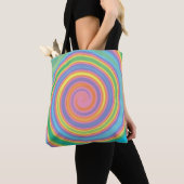 Tote Bag Motif tourbillon coloré (De près)