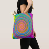 Tote Bag Motif tourbillon coloré (De près)