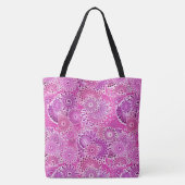 Tote Bag Motif tourbillon fractal, tons violets (Dos)