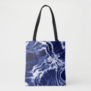 Tote Bag Motif tourbillonnant bleu