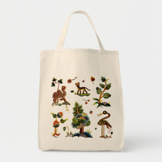 Tote Bag Motif traditionnel de broderie jacobéenne