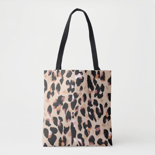 Tote Bag Motif transparent Empreinte de léopard (Devant)