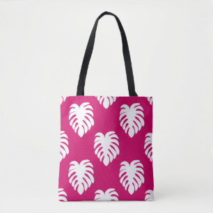 Tote Bag Motif transparent tropical avec monstère. art, dos