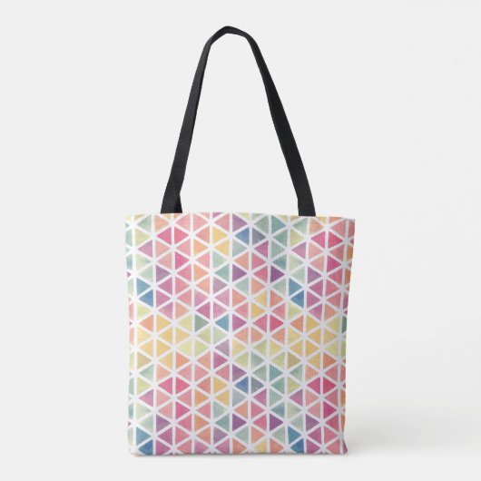 Tote Bag Motif triangle aquarelle personnalisé Fourre-tout (Dos)