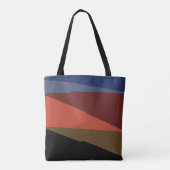 Tote Bag Motif triangle asymétrique croissant moderne (Dos)