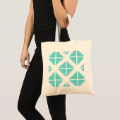 Tote Bag Motif Triangle tendance Turquoise (Devant (produit))