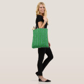 Tote Bag Motif triangle vert trois tons Abstrait (Sur le modèle)