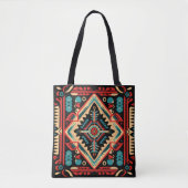 Tote Bag Motif tribal indien Ute coloré (Devant)