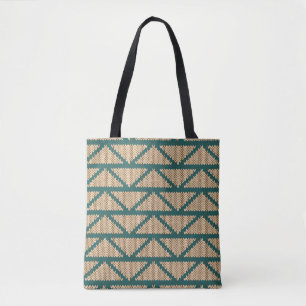 Tote Bag Motif tricoté par style ethnique