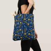 Tote Bag Motif Trombone Music Notes (De près)