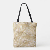 Tote Bag Motif Tropical de feuille d'or moderne (Dos)