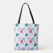 Tote Bag Motif tropical de triangle de feuille (Dos)