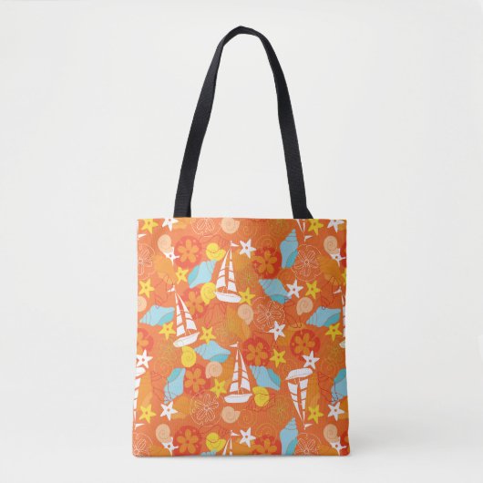 Tote Bag Motif tropical de voilier (Devant)