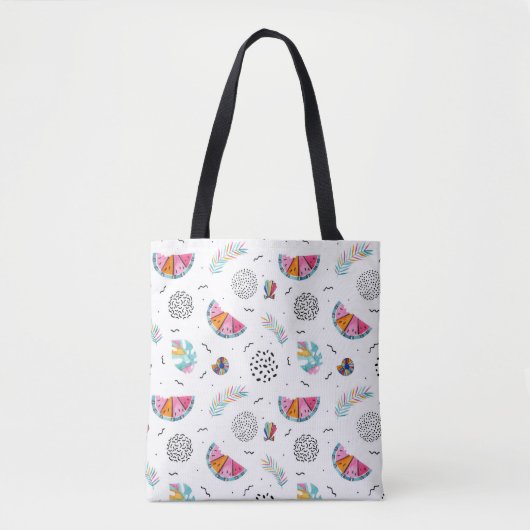 Tote Bag Motif tropical d'été de style de Memphis (Devant)