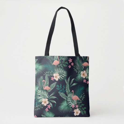 Tote Bag  motif tropicale transparente avec feuillage luxur (Devant)