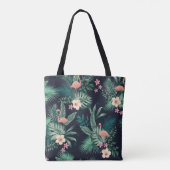 Tote Bag  motif tropicale transparente avec feuillage luxur (Dos)