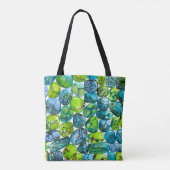 Tote Bag Motif turquoise (Dos)