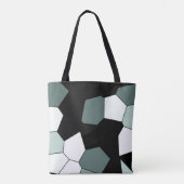 Tote Bag Motif Turquoise vert noir blanc élégant (Dos)