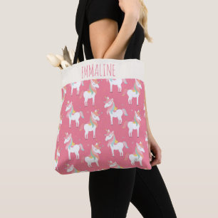Tote Bag Motif Unicorne rose Cute personnalisé