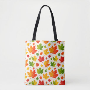 Tote Bag Motif vectoriel sans couture de feuilles d'automne
