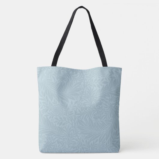 Tote Bag Motif végétal bleu Monogramme (Dos)