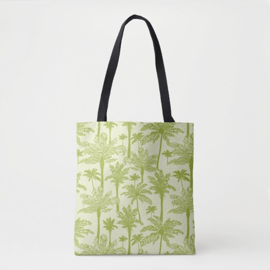 Tote Bag Motif vert de palmiers (Devant)