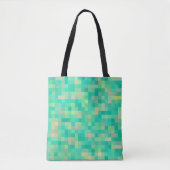 Tote Bag Motif vert multicolore (Devant)