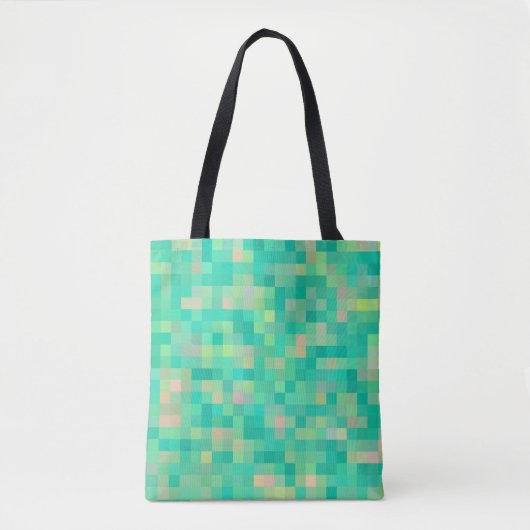Tote Bag Motif vert multicolore (Devant)