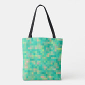 Tote Bag Motif vert multicolore (Dos)