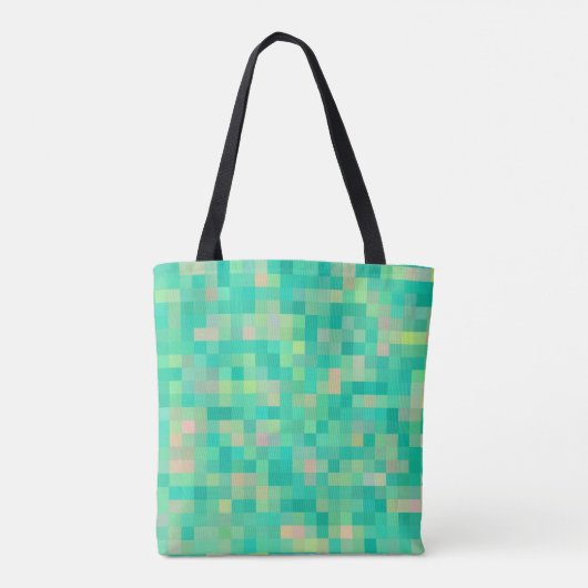 Tote Bag Motif vert multicolore (Dos)