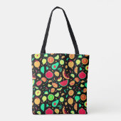 Tote Bag Motif vibrant de fruits de néon (Dos)