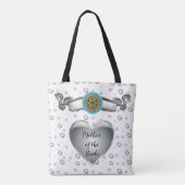 Tote Bag Motif victorien élégant dans les tons argent (Dos)