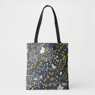 Tote Bag Motif vintage abstrait