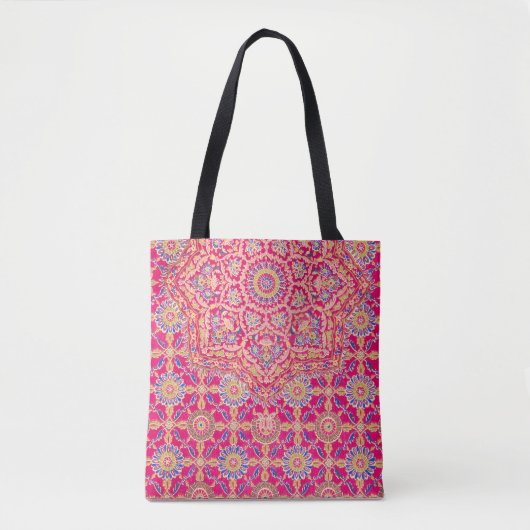 Tote Bag Motif vintage de broderie indienne (Devant)