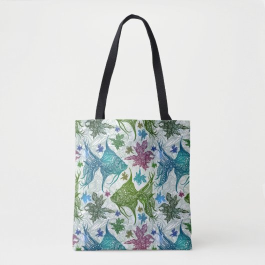 Tote Bag Motif vintage de poissons (Devant)
