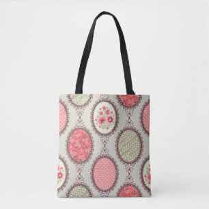 Tote Bag Motif vintage fleuri Patchwork sans soudure. Vinta