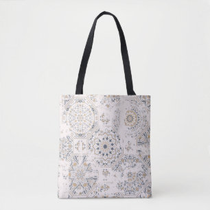 Tote Bag Motif vintage transparent avec effet attriti