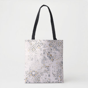 Tote Bag Motif vintage transparent avec effet attriti