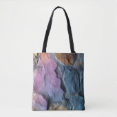 Tote Bag Motif violet et bleu rock (Devant)