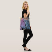 Tote Bag Motif violet et bleu rock (Sur le modèle)