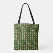 Tote Bag Motif visage chien de Noël (Dos)