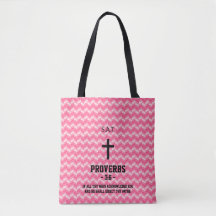 Motif Zigzag Magenta Verset de la Bible Chrétien