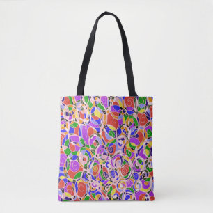 Tote Bag Motifs abstraits de couleur pastel