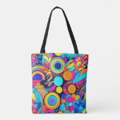 Tote Bag Motifs Abstraits géométriques dynamiques (Dos)