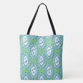 Tote Bag Motifs chic bleu périphérique sur Arrière - plan v (Dos)