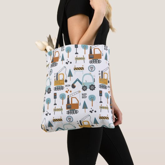 Tote Bag Motifs de construction (De près)