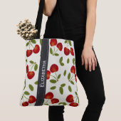 Tote Bag motifs de fruits aux cerises rouges (De près)