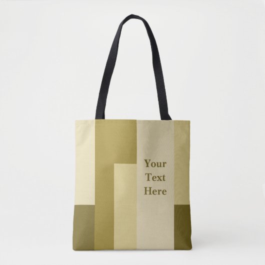 Tote Bag Motifs de rectangles aux tons de terre abstraits (Devant)
