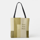 Tote Bag Motifs de rectangles aux tons de terre abstraits (Dos)