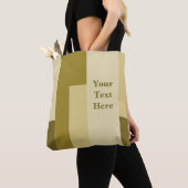 Tote Bag Motifs de rectangles aux tons de terre abstraits (De près)